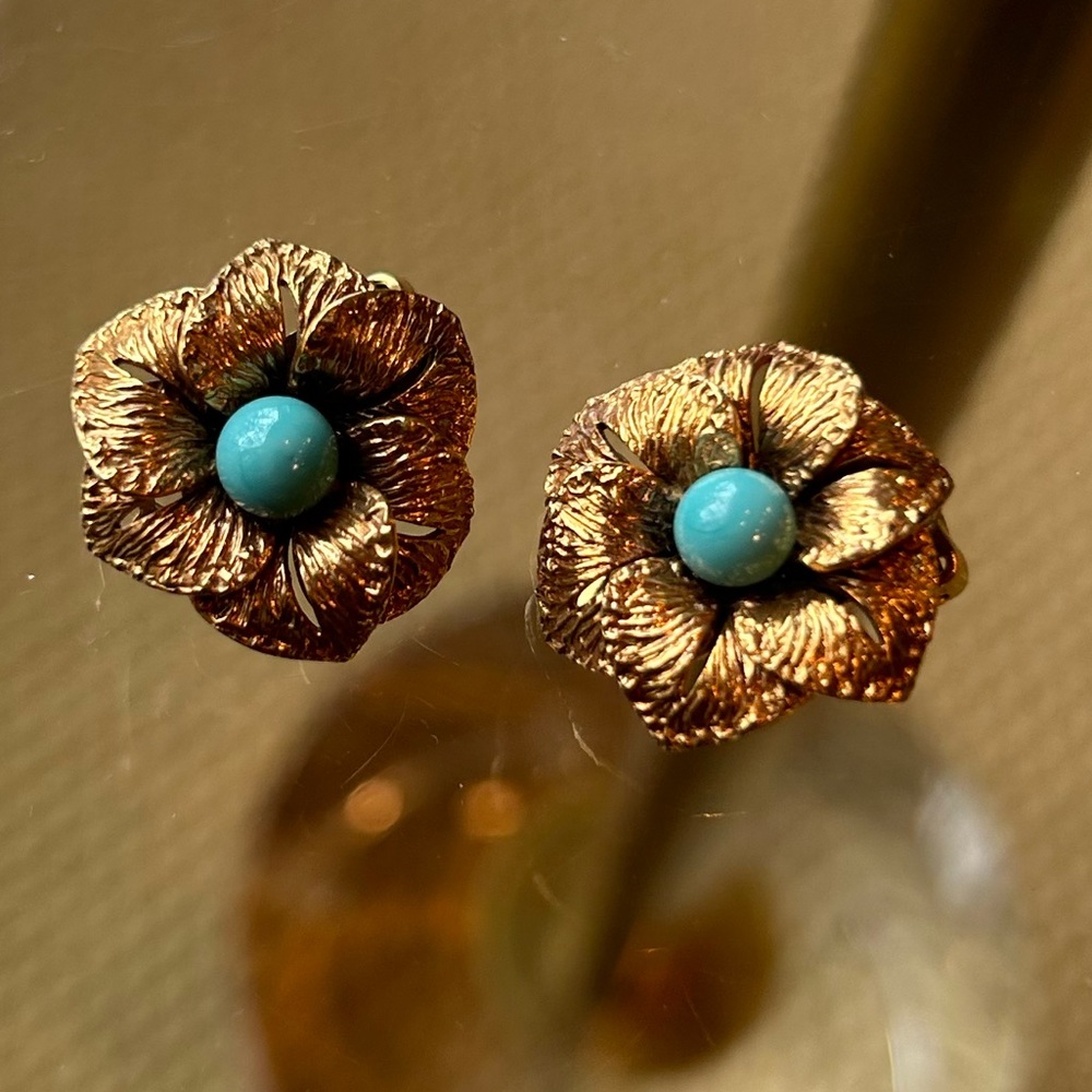 Vintage 1/80 18K RGP Germany Earrings